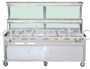 BAIN MARIE WITH GLASS OVERSHELF Stainless Steel Equipment