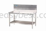 WORKTABLE W/BACK SPLASH Stainless Steel Equipment