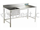 Single Bowl Sink Table Stainless Steel Equipment