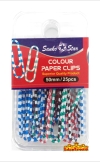 Sanko Star Colour Paper Clips 50mm (2 IN 1) Clip & Pin School & Office Equipment Stationery & Craft