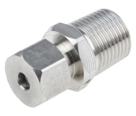 123-5578 - RS PRO Thermocouple Compression Fitting for use with Thermocouple With 6mm Probe Diameter