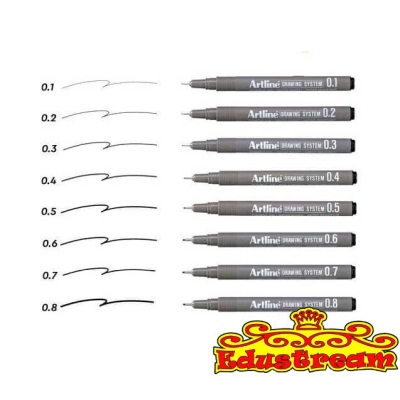 Artline Drawing System / Drawing Pen 0.1mm / 0.2mm / 0.3mm / 0.4mm / 0.5mm / 0.6mm / 