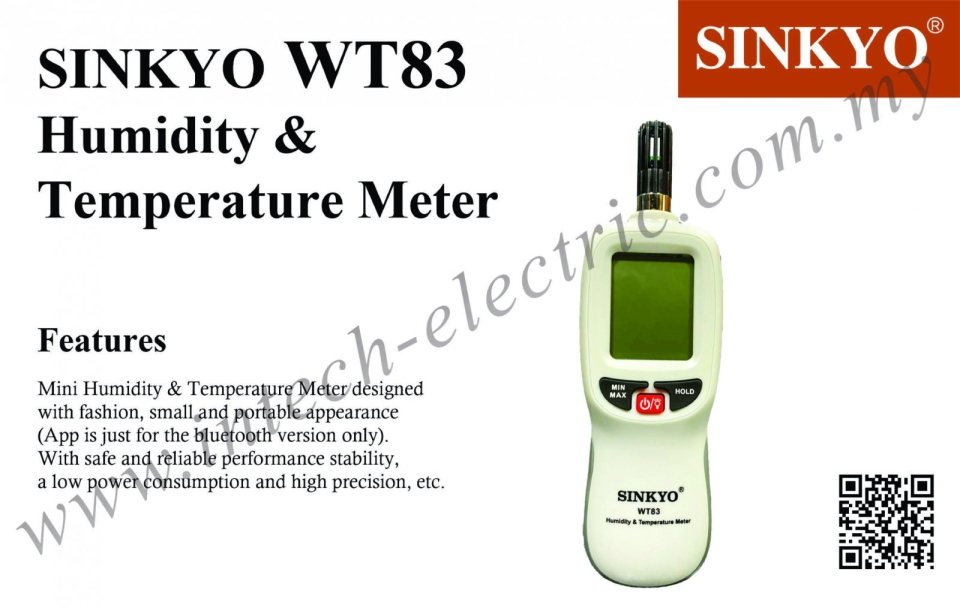 SINKYO WT83 HUMIDITY & TEMPERATURE METER SINKYO Tester Meter