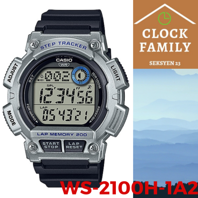 CASIO GENERAL WS-2100H-1A2 STEP TRACKER RESIN BAND WATCH