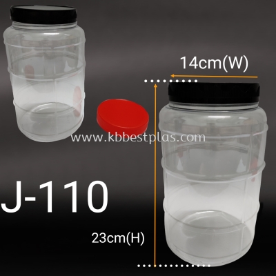 J-110 PET Transparent Plastic Jar Bottle