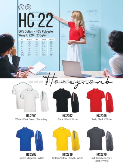 Polo T-shirt Honeycomb HC22