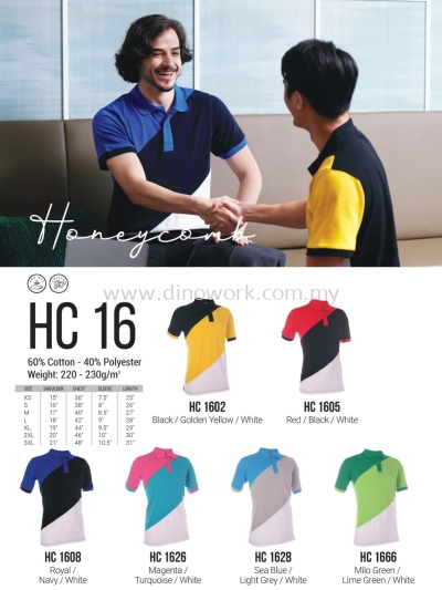 Polo T-shirt Honeycomb HC16