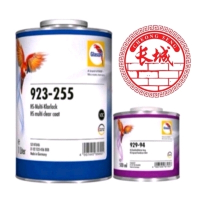 GLASURIT Clear Coat Set | 923-255 HS Multi Clear(1L) + 929-94 HS Topcoat Hardener(0.5L)