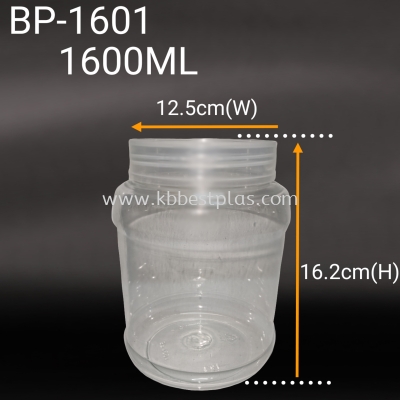 BP-1601 PET Transparent Plastic Jar Bottle