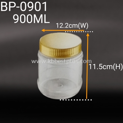 BP-0901 PET Transparent Plastic Jar Bottle