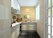 Light Oak Color Door KItchen Cabinet Design