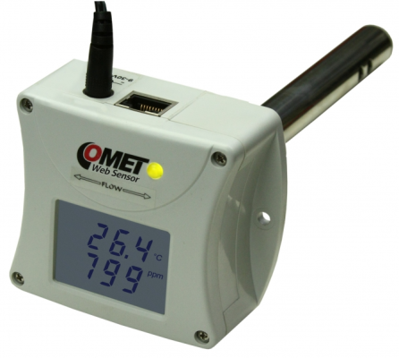 COMET T6545 WebSensor - remote CO2 concentration thermometer hygrometer with Ethernet interface, duc