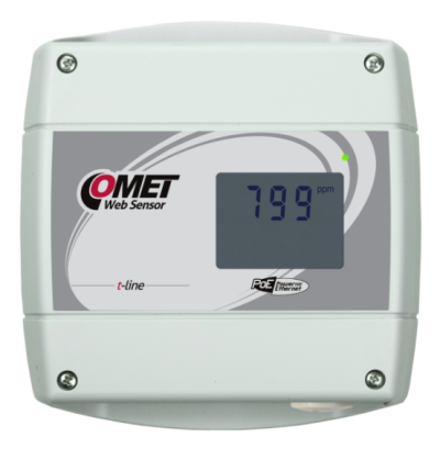 COMET T5640 WebSensor with PoE - remote CO2 concentration with Ethernet interface