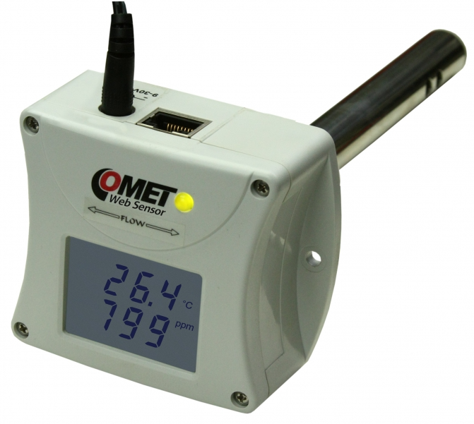 comet t6545 websensor - remote co2 concentration thermometer hygrometer with ethernet interface, duc