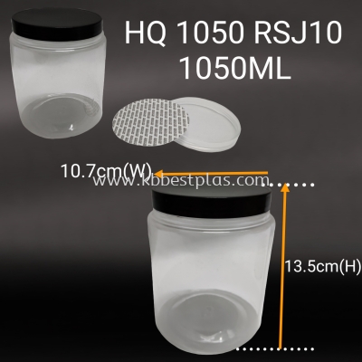 HQ1050RSJ10 PET Transparent Plastic Jar Bottle