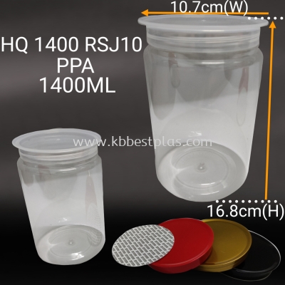 HQ1400RSJ10 PET Transparent Plastic Jar Bottle