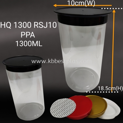 HQ1300RSJ10 PET Transparent Plastic Jar Bottle