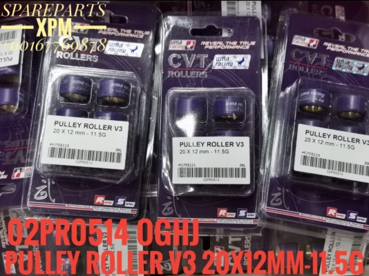 PULLEY ROLLER UMA RACING V3 20X12MM 11.5G 02PR0514 MAEM