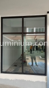 aluminium 16/8" x 3"(MB) + clear glass@Setiawangsa business centre, setia wangsa kuala Lumpur  Aluminium Shopfront Glass