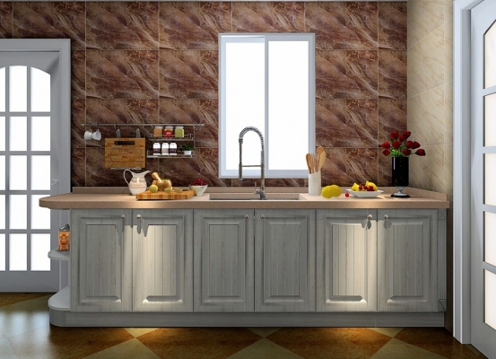 Solid Style Door Kitchen Cabinet