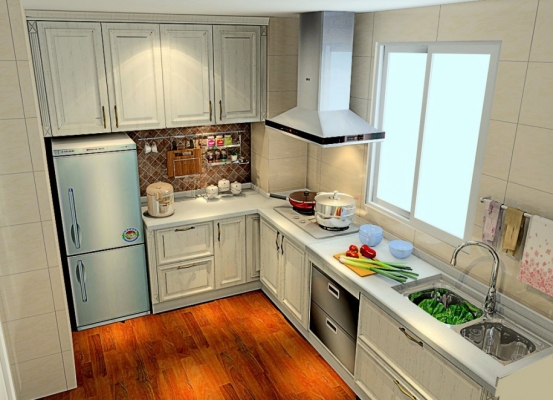 Solid Style Door Kitchen Cabinet