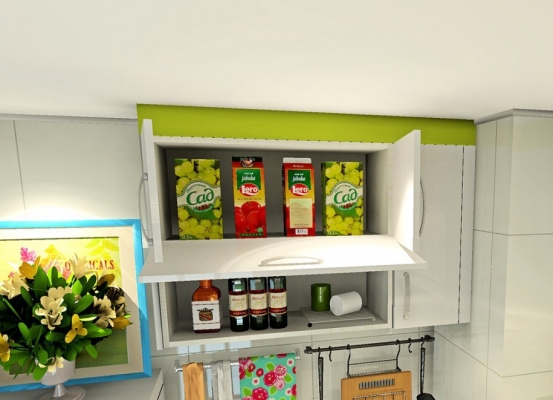 Lime Color Kitchen Cabinet Design