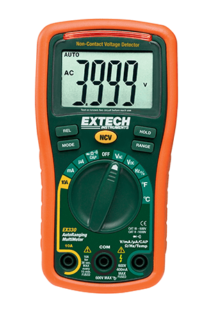 extech ex330 : 12 function mini multimeter + non-contact voltage detector