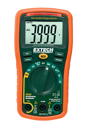 EXTECH EX330 : 12 Function Mini MultiMeter + Non-Contact Voltage Detector