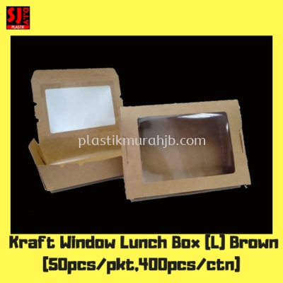 Kraft Window Lunch Box (L) Brown