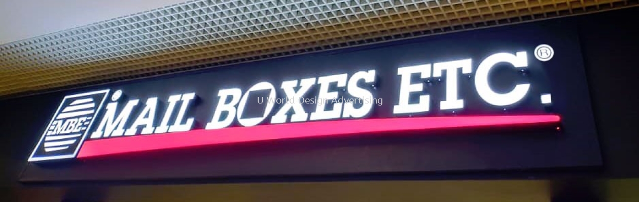 MAIL BOXES ETC 3D BOX UP LED FRONTLIT LETTERING SIGNBOARD AT KUALA LUMPUR WILAYAH PERSEKUTUAN, SELANGOR, MALAYSIA