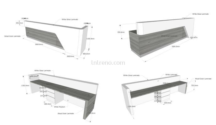 Custom Made Cashier Counter and Reception Counter in KL PJ