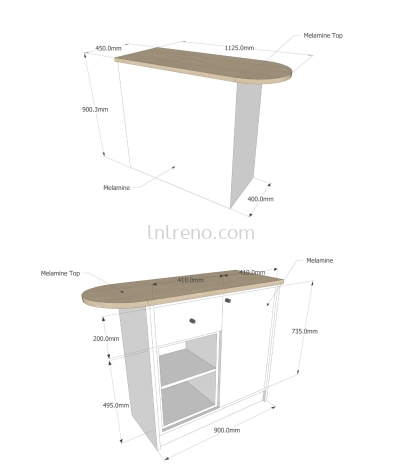 Custom Made Cashier Counter and Reception Counter in KL PJ