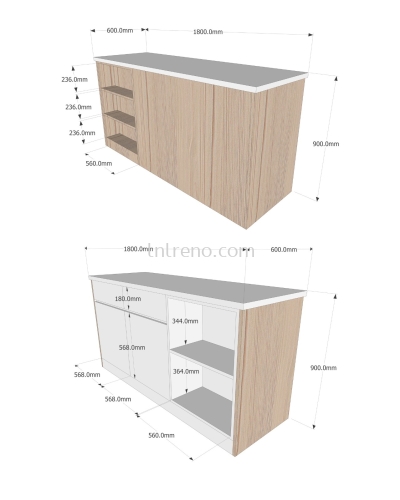 Custom Made Cashier Counter c/w melamine in selangor PJ KL