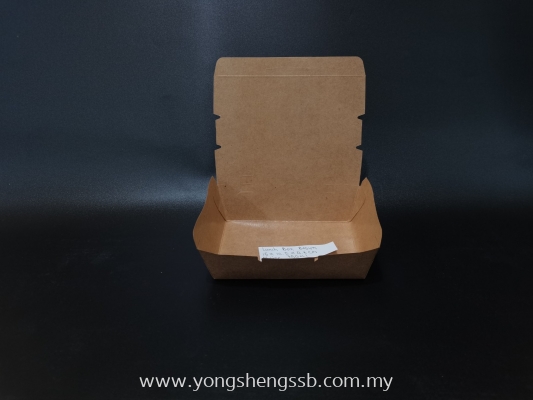 PAPER LUNCH BOX BROWN-M