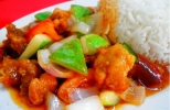 Pork with Sweet & Sour Sauce + Rice  Single Rice