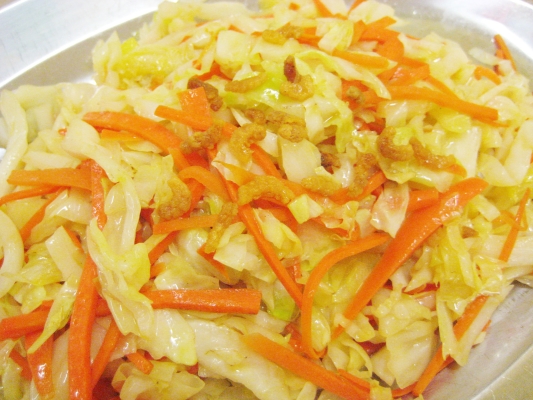 Stir Fried Cabbage with Dried Shrimps