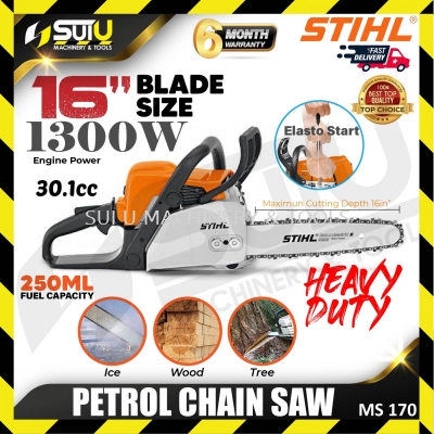 STIHL MS170 16" 30.1CC Petrol Chain Saw 1300W