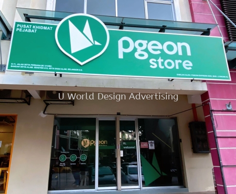 PGEON STORE 3D BOX UP LETTERING SIGNBOARD AT SHAH ALAM, SELANGOR, MALAYSIA