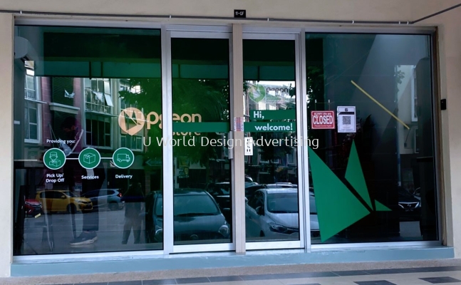 PGEON STORE WINDOW GLASS OUTDOOR CUTTING STICKER AT SHAH ALAM, SELANGOR, MALAYSIA