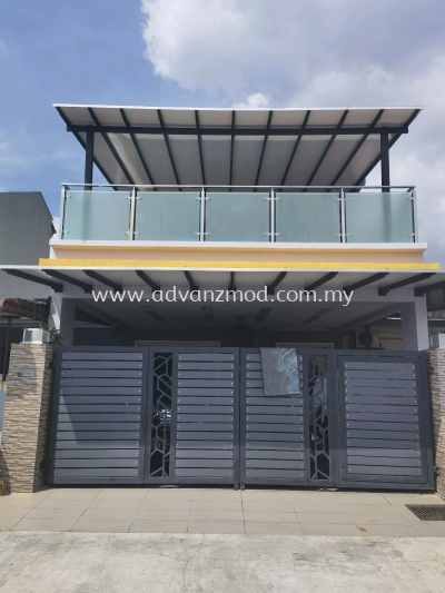 Mild Steel Awning Cover With Aluminium Composite Panel 