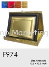 F974 Exclusive Affordable Gold Frame Horizontal Plaque Empty Box Plaque