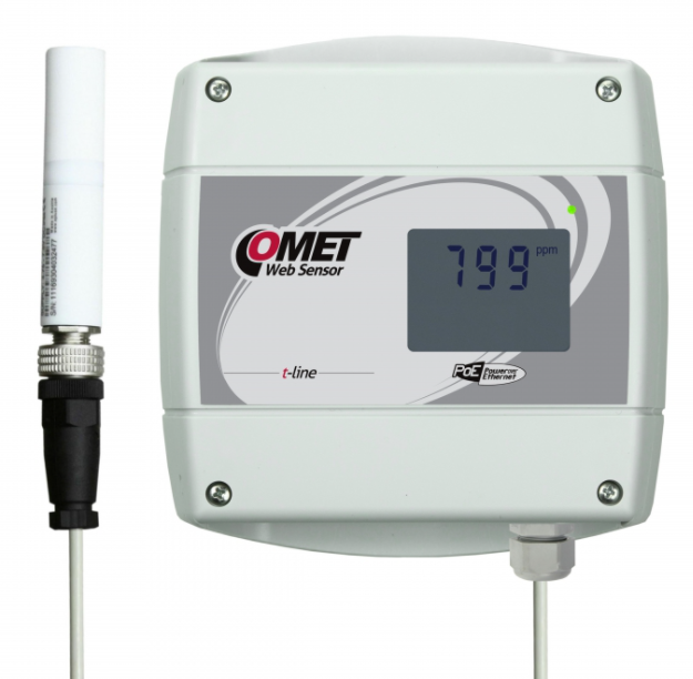 comet t5641 websensor with poe - remote co2 concentration with ethernet interface