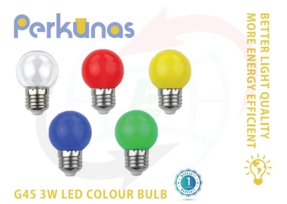 Perkunas G45 3W LED Colour Bulb