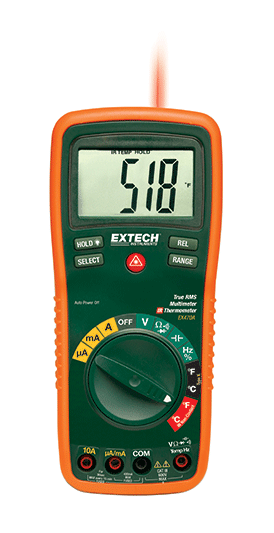 extech ex470a : 12 function true rms professional multimeter + infrared thermometer