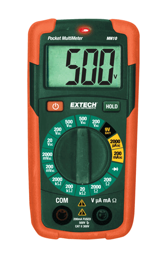 extech mn10 : pocket multimeter + ncv