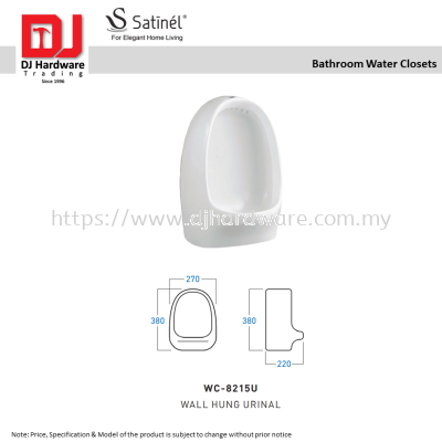 SATINEL FOR ELEGANT HOME LIVING BATHROOM WATER CLOSETS WALL HUNG URINAL WC 8215U (OEL)