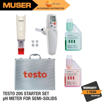 Testo 205 Starter Set - pH/Temperature Measuring Instrument for Semi-Solid Media [Delivery: 3-5 days]