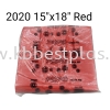 2020 15"x18" Red Single Bag/PP Hole Bag Plastic Bag