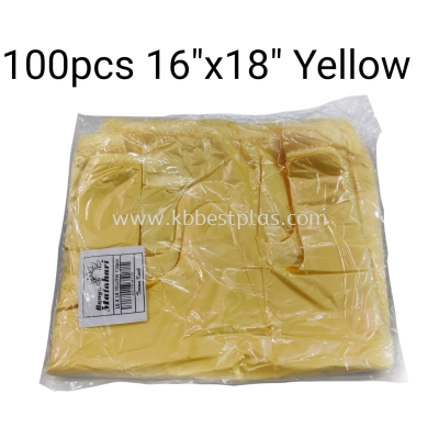 100pcs 16"x18" Yellow