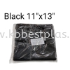 Black 11"x13" Single Bag/PP Hole Bag Plastic Bag